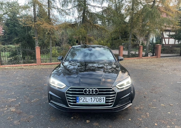 Audi A5 cena 108000 przebieg: 77000, rok produkcji 2018 z Złotów małe 529